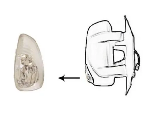 Feu clignotant répétiteur droit pour RENAULT MASTER III phase 3, depuis 2019, blanc, 5W, rétroviseur extérieur, Neuf
