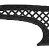 Grille arrière droite pour FIAT PUNTO II phase 1, 1999-2003, noire, calandre pare chocs arrière