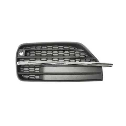 Grille avant gauche pour VOLVO XC90 depuis 01/2015, noire, avec moulure chromée, avec trou radar + support, Neuve