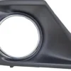 Grille calandre droite pour PEUGEOT 207 CC ph.2 2009-2015 noire & chromée, trou AB, pare chocs avant