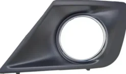 Grille de calandre gauche pour PEUGEOT 207 SW phase 2 2009-2013 noire & chromée, trou antibrouillard