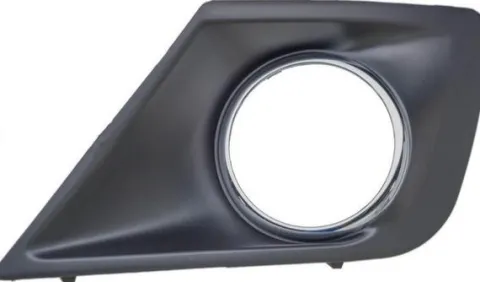Grille de calandre gauche pour PEUGEOT 207 SW phase 2 2009-2013 noire & chromée, trou antibrouillard