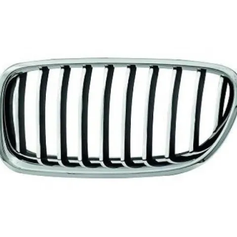 Grille de radiateur avant gauche pour BMW Serie 5 F10N, 2013-2016, chromée/noire, Mod. LUXURY LINE-BASIS, Neuve