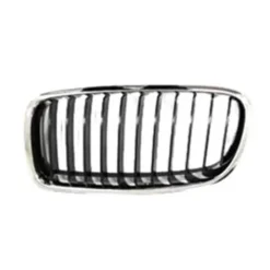 Grille de radiateur avant gauche pour BMW Serie 3 F30/F31, 2015-2018, chromée/noire, Mod. BASIS, Neuve
