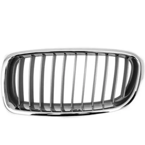 Grille de radiateur avant gauche pour BMW Serie 3 F30, 2012-2014, argentée, baguette décorative chromée, Mod. MODERN LINE, Neuve