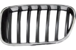 Grille de radiateur gauche pour BMW X3 F25 2010-2015, contour chromé, lames noires, Neuve