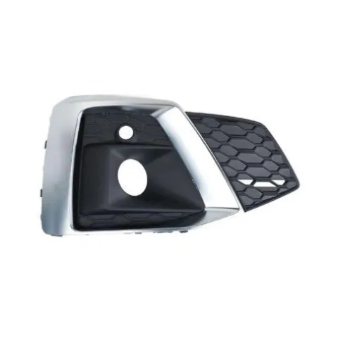 Grille droite de Pare-chocs avant pour AUDI A5 II phase 2 depuis 2020, trou antibrouillard, moulure argentée, Mod. S-Line, Neuve