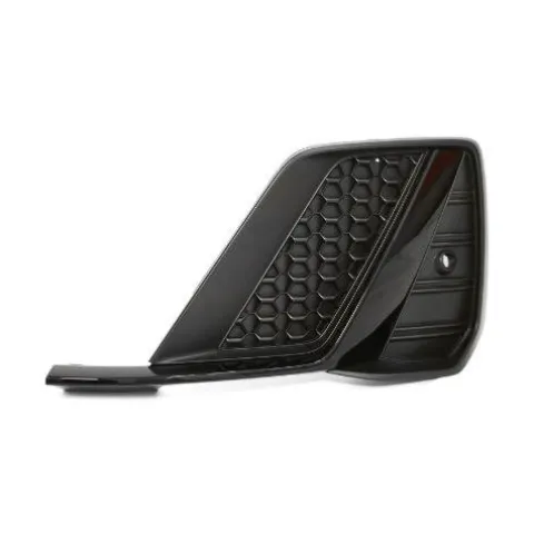 Grille gauche pare-chocs avant pour AUDI A1 II depuis 2018, avec moulure noire brillante, sans siège antibrouillard, trous PDC, Mod. S-LINE, noire, Neuve