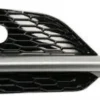 Grille pare chocs avant droite pour NISSAN QASHQAI 2017-2021, avec trous capteur, profile chromée argent, Neuve