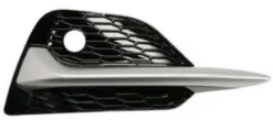 Grille pare chocs avant droite pour NISSAN QASHQAI 2017-2021, avec trous capteur, profile chromée argent, Neuve