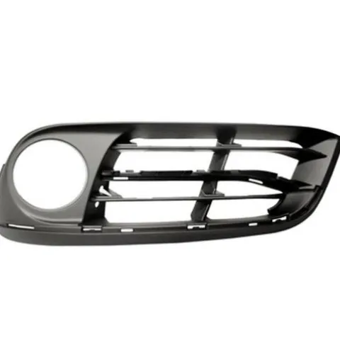 Grille pare chocs avant gauche pour BMW Serie 5 F10N, 2013-2016, trous moulure, trou feu antibrouillard, noire, Mod. LUXURY MODERN LINE, Neuve