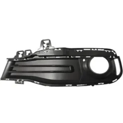 Grille pare-chocs avant gauche pour BMW Serie 3 F30/F31, 2015-2018, fermée, trou feu antibrouillard, noire gaufré, Mod. LUXURY, Neuve