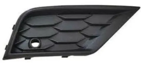 Grille superièur pare chocs avant droit pour VOLKSWAGEN TIGUAN II phase 1, 2016-2020, avec trous PDC+supports, Neuve
