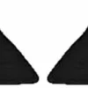 Grilles de calandre pour RENAULT TWINGO II ph.1 2007-2011 droite & gauche, (basic), noires, trous AB
