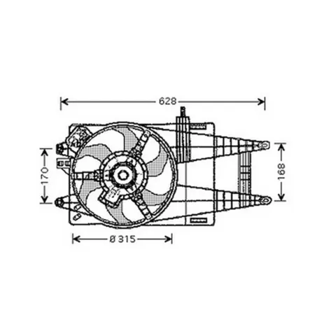Groupe moto Ventilateur Radiateur pour FIAT PUNTO II ph.1 1999-2003, OEM: 46818599, Neuf