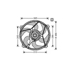 Groupe moto Ventilateur Radiateur pour CITROËN XSARA PICASSO ph.1 1999-2004, OEM: 1250F8, Neuf
