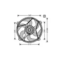 Groupe moto Ventilateur Radiateur pour PEUGEOT PARTNER I ph.2 2002-2008, OEM: 125395, Neuf
