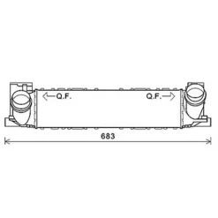 Intercooler pour BMW Serie 1 F20-F21 2011-2015, OEM: 17517600530, Neuf