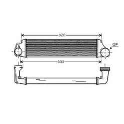 Intercooler pour BMW Serie 3 E46 2001-2004, OEM: 17517786351, Neuf