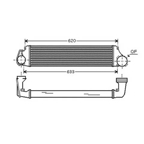 Intercooler pour BMW Serie 3 E46 2001-2004, OEM: 17517786351, Neuf