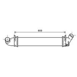 Intercooler pour DACIA LOGAN I ph.1 2005-2008, OEM: 6001548727, Neuf