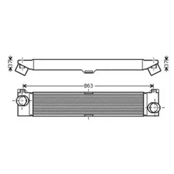 Intercooler pour FIAT DUCATO III ph.1 2006-2014, OEM: 1340763080, Neuf
