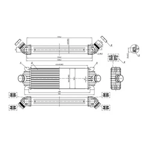 Intercooler pour FORD TRANSIT Mk8 ph.1 2014-2019, OEM: 1881207, Neuf
