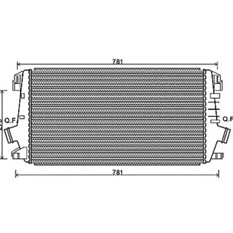 Intercooler pour OPEL ASTRA H 2007-2009, OEM: 1302133, Neuf