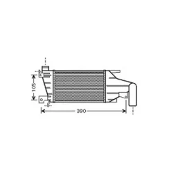 Intercooler pour OPEL ASTRA H 2004-2007, OEM: 6302058, Neuf