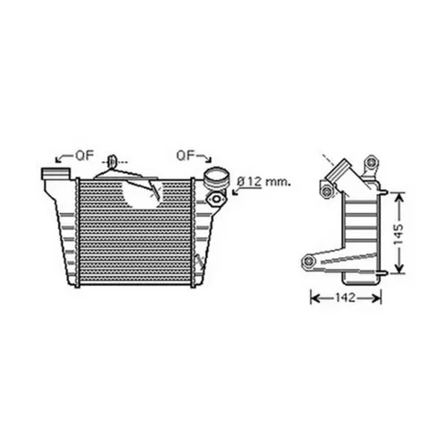 Intercooler pour SKODA FABIA I ph.2 2004-2007, OEM: 6Q0145804B, Neuf