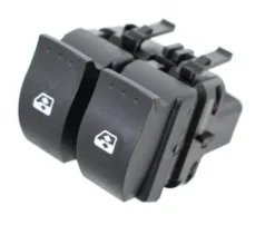 Interrupteur/Bouton de lève vitre électrique sur porte avant gauche pour RENAULT TRAFIC II phase 2, 2006-2014, 2 boutons, noir, Neuf
