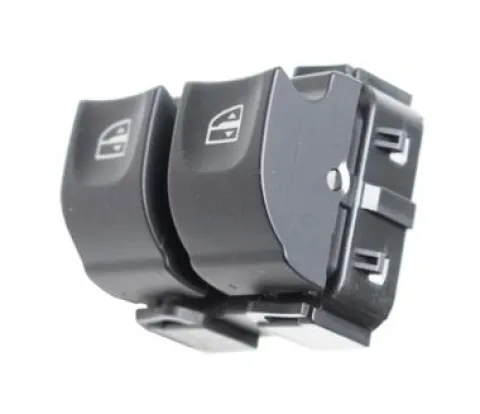 Interrupteur/Bouton de lève vitre électrique sur porte avant gauche pour RENAULT CLIO IV phase 1, 2012-2016, 2 boutons, dispositif anti-pincement, noir, Neuf