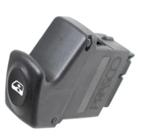 Interrupteur/Bouton de lève vitre électrique sur porte avant gauche pour RENAULT KANGOO I phase 1, 1997-2003, 1 bouton, noir, Neuf