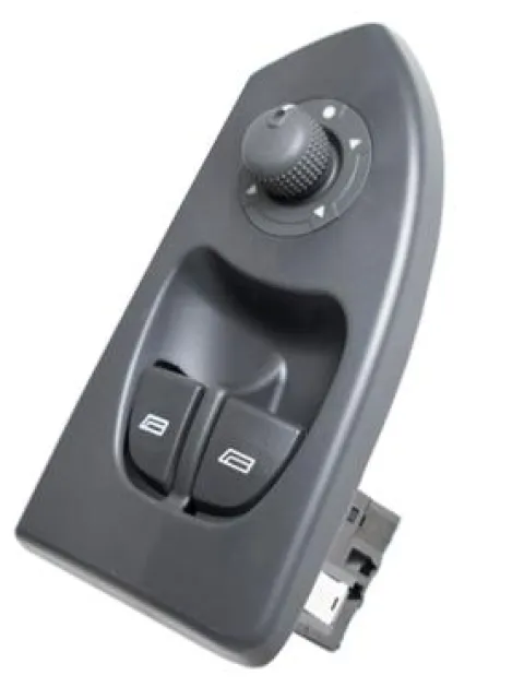 Interrupteur/Bouton de lève vitre électrique sur porte avant gauche pour FIAT DUCATO II phase 2, 2002-2004, 2 boutons, noir, Neuf