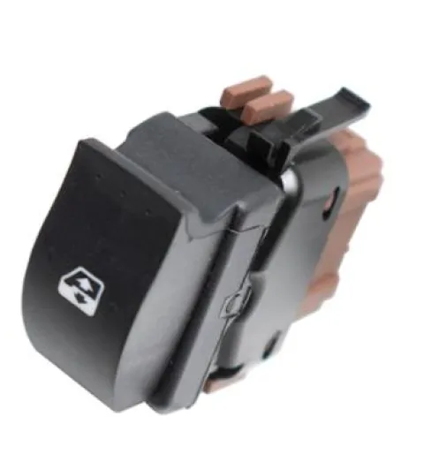 Interrupteur/Bouton de lève vitre électrique sur porte avant droite pour RENAULT TRAFIC II phase 1, 2001-2006, 1 bouton, noir, Neuf