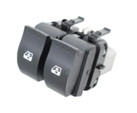 Interrupteur/Bouton de lève vitre électrique sur porte avant gauche pour RENAULT SCENIC II phase 1, 2003-2006, 2 boutons, noir, Neuf