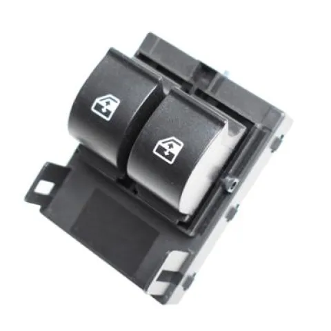 Interrupteur/Bouton de lève vitre électrique sur porte avant gauche pour FIAT QUBO, 2008-2016, 2 boutons, noir, Neuf