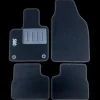 Kit 4 Tapis de sol Auto pour FIAT 500 ÉLECTRIQUE depuis 2020, avec sigle 500e, moquette noire, avec CLIPS, Neuf