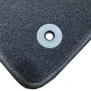 Kit 4 Tapis de sol Auto pour CITROEN C1 de 2005 à 2014, avec sigle C1, moquette noire et clips, Neuf