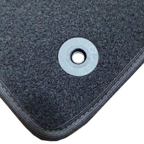 Kit 4 Tapis de sol Auto pour CITROEN C1 de 2005 à 2014, avec sigle C1, moquette noire et clips, Neuf