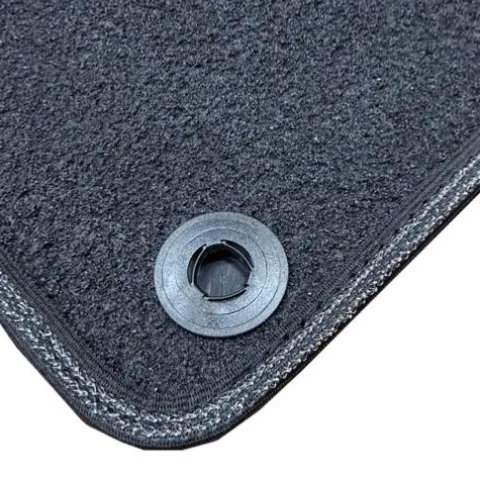 Kit 4 Tapis de sol Auto pour NISSAN QASHQAI, 2014-2021, avec sigle QASHQAI, moquette noire, avec CLIPS, Neuf