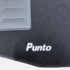 Kit 4 Tapis de sol Auto pour FIAT GRANDE PUNTO 2005-2012 avec sigle PUNTO, moquette noire, sans CLIPS, Neuf