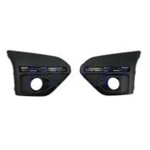 Kit grille pare chocs avant droit et gauche pour DACIA SANDERO STEPWAY III phase 1 depuis 2021, trou antibrouillard, trous profils, noir gaufré, Neuf
