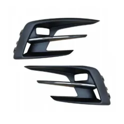 Kit grilles avant droite et gauche pour RENAULT MEGANE IV phase 2 depuis 2020, avec emplacement antibrouillards, moulure chromée, noires gaufrées, Neuf