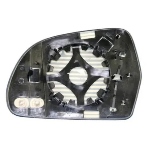 Miroir Glace de rétroviseur extérieur droit pour AUDI A5 I phase 1, 2009-2011, H 115 mm., avec support de fixation, dégivrant, neuf