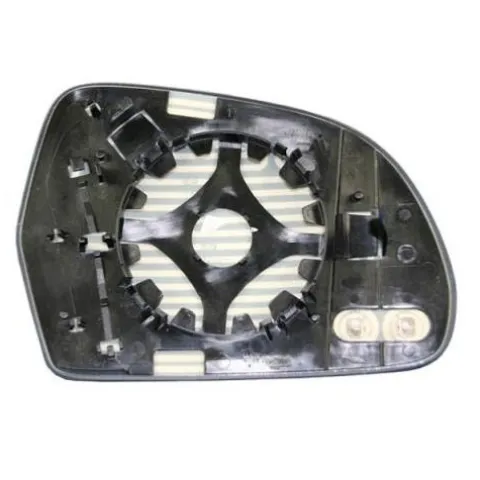 Miroir Glace de rétroviseur extérieur gauche pour AUDI A5 I phase 2, 2011-2017, H 115 mm., avec support de fixation, dégivrant, neuf