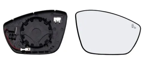 Miroir Glace rétroviseur droit pour OPEL CORSA F 2019-2023, Système BLIS, dégivrant, à clipser, Neuf