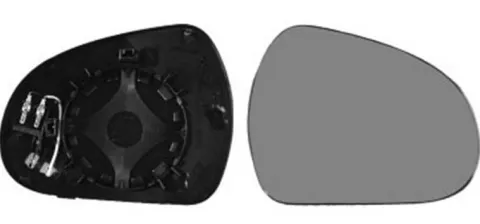 Miroir Glace rétroviseur droit pour PEUGEOT 207 SW phase 1, 2006-2009, à clipser, Neuf