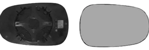 Miroir Glace rétroviseur droit pour RENAULT CLIO II phase 2, 2001-2005, à clipser, Neuf