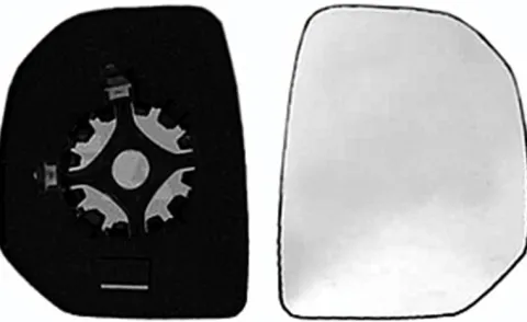 Miroir Glace rétroviseur droit pour CITROËN BERLINGO II phase 1, 2008-2012 dégivrant, à clipser